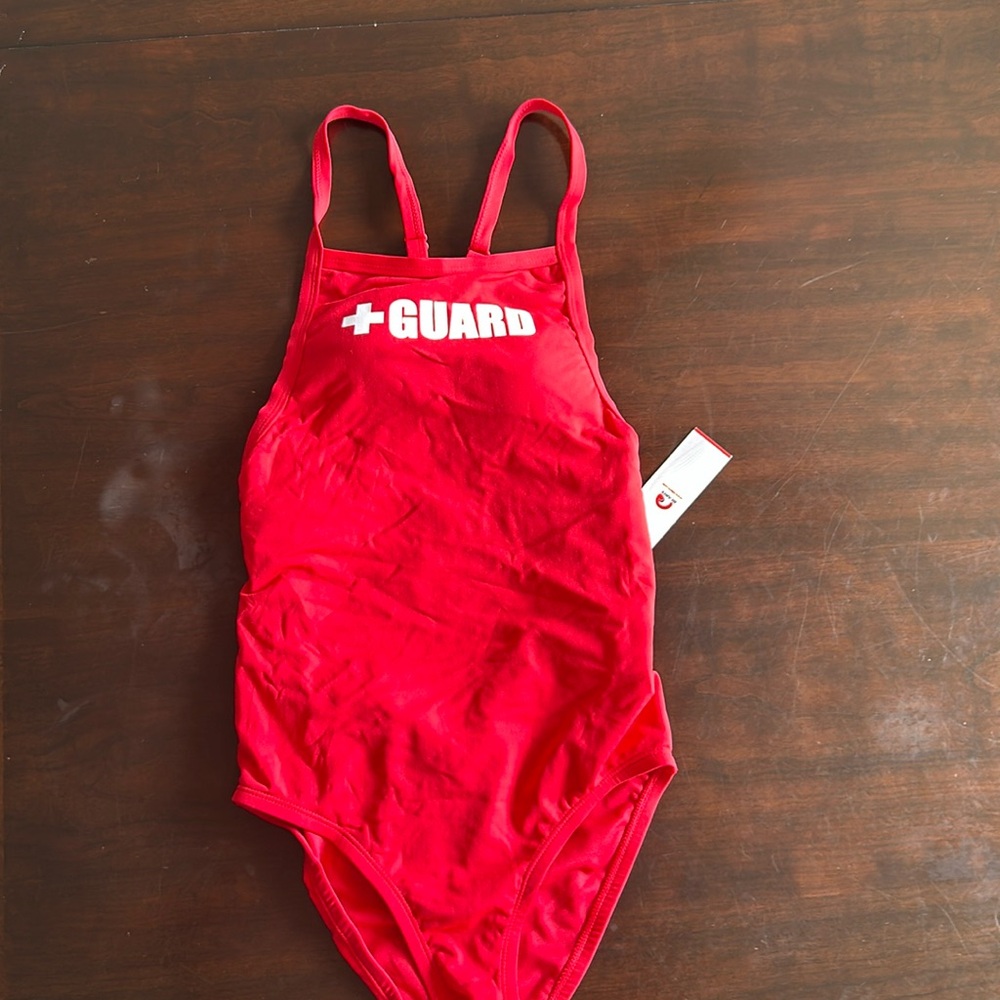 Red Lifeguard Women's One Piece Swimsuit